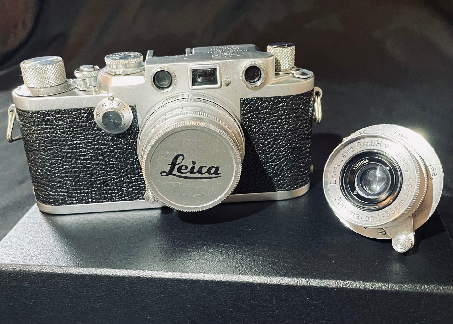 1953 Leica iiiF Red Dial with 2 Lenses