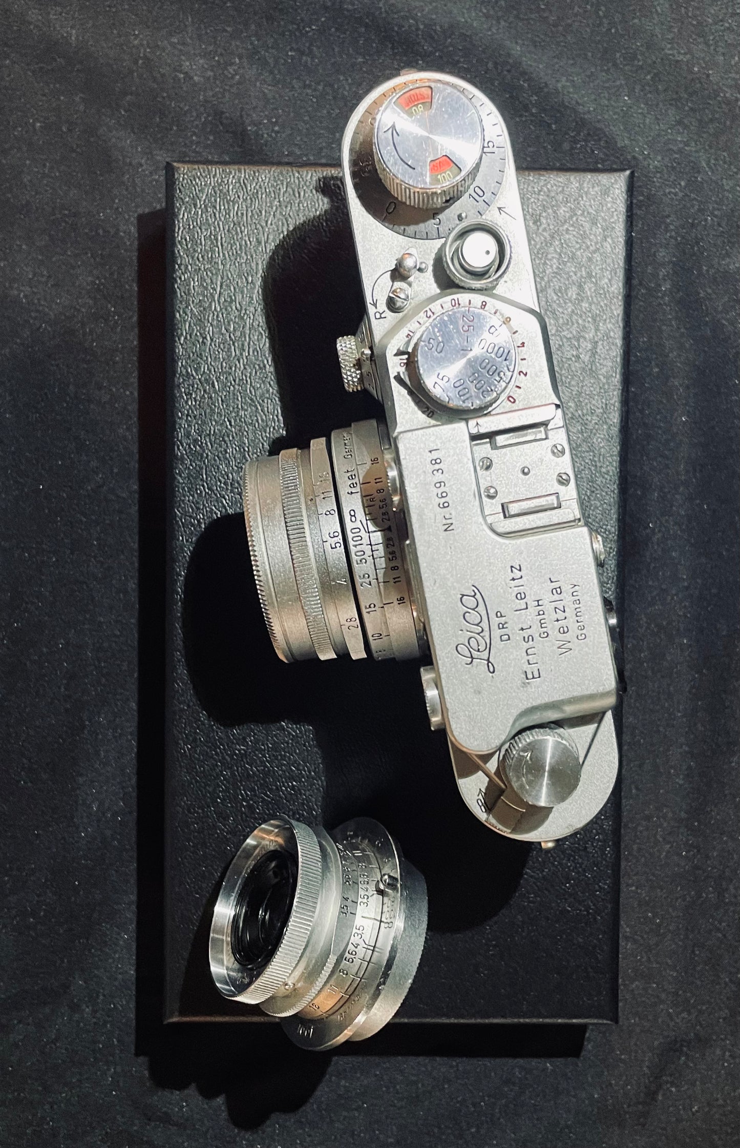 1953 Leica iiiF Red Dial with 2 Lenses