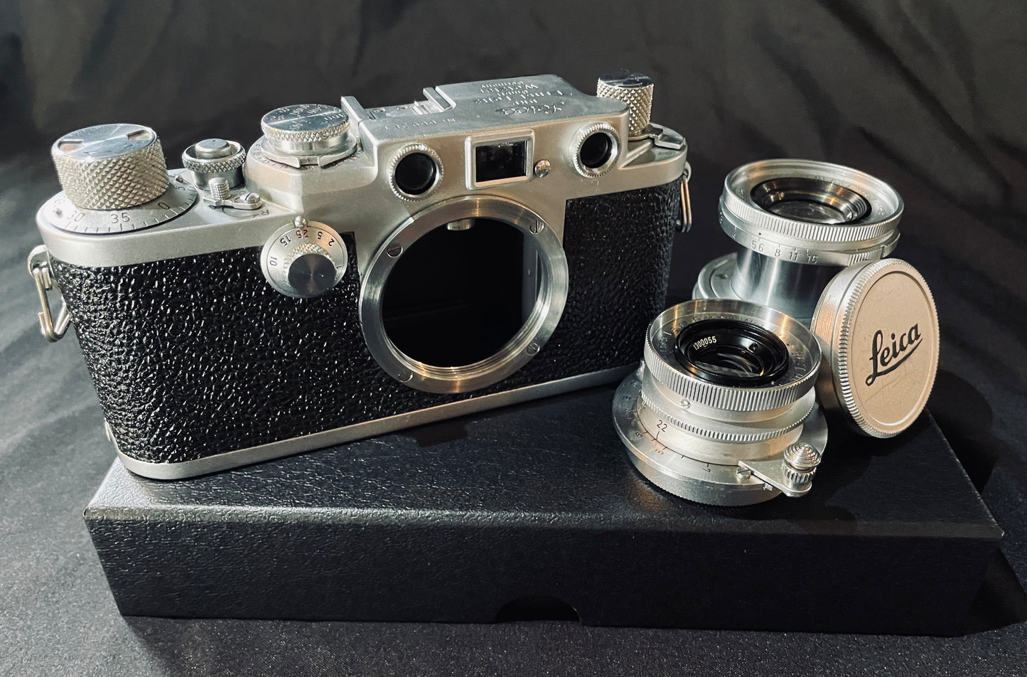1953 Leica iiiF Red Dial with 2 Lenses